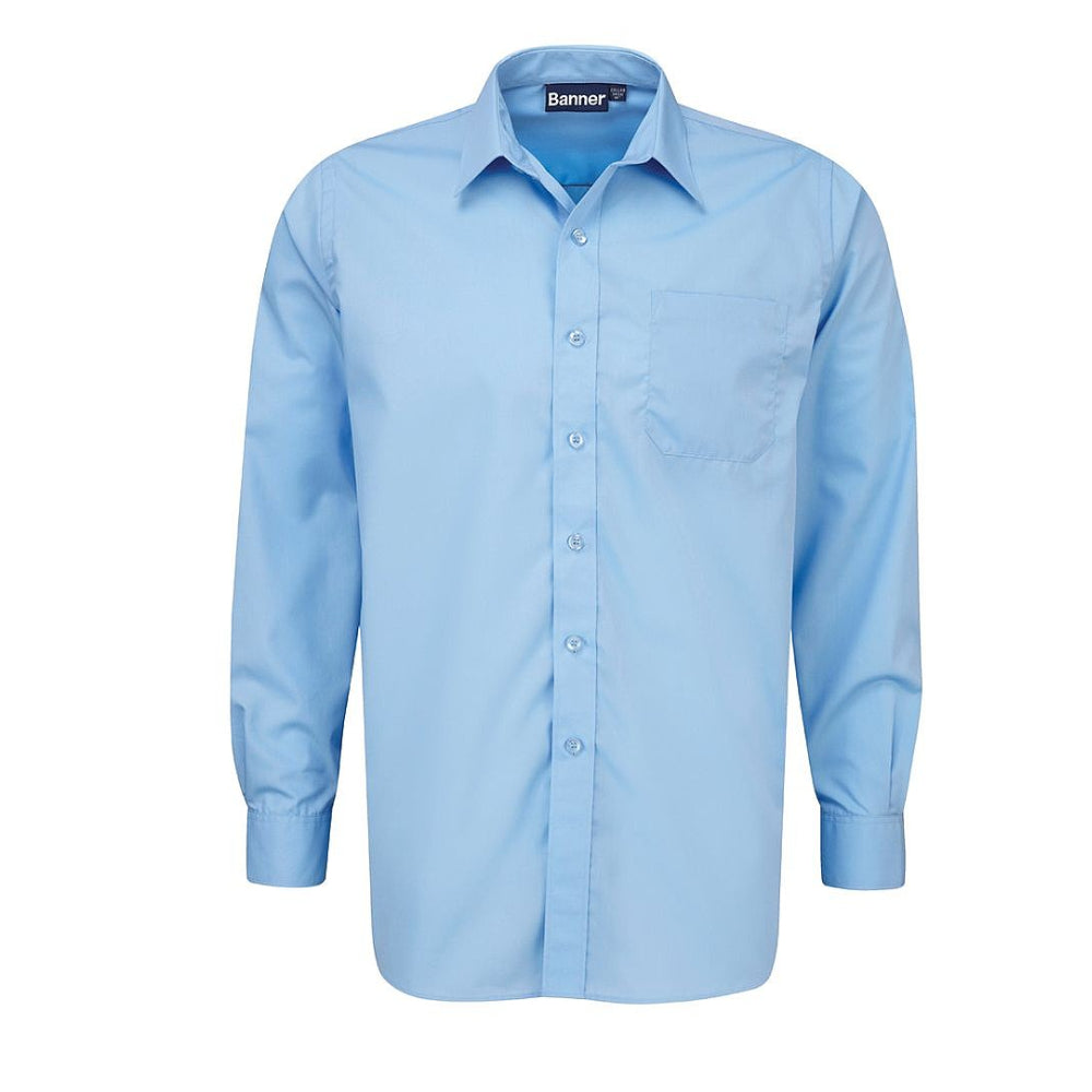 Boys Blue School Shirt with Breast Pocket