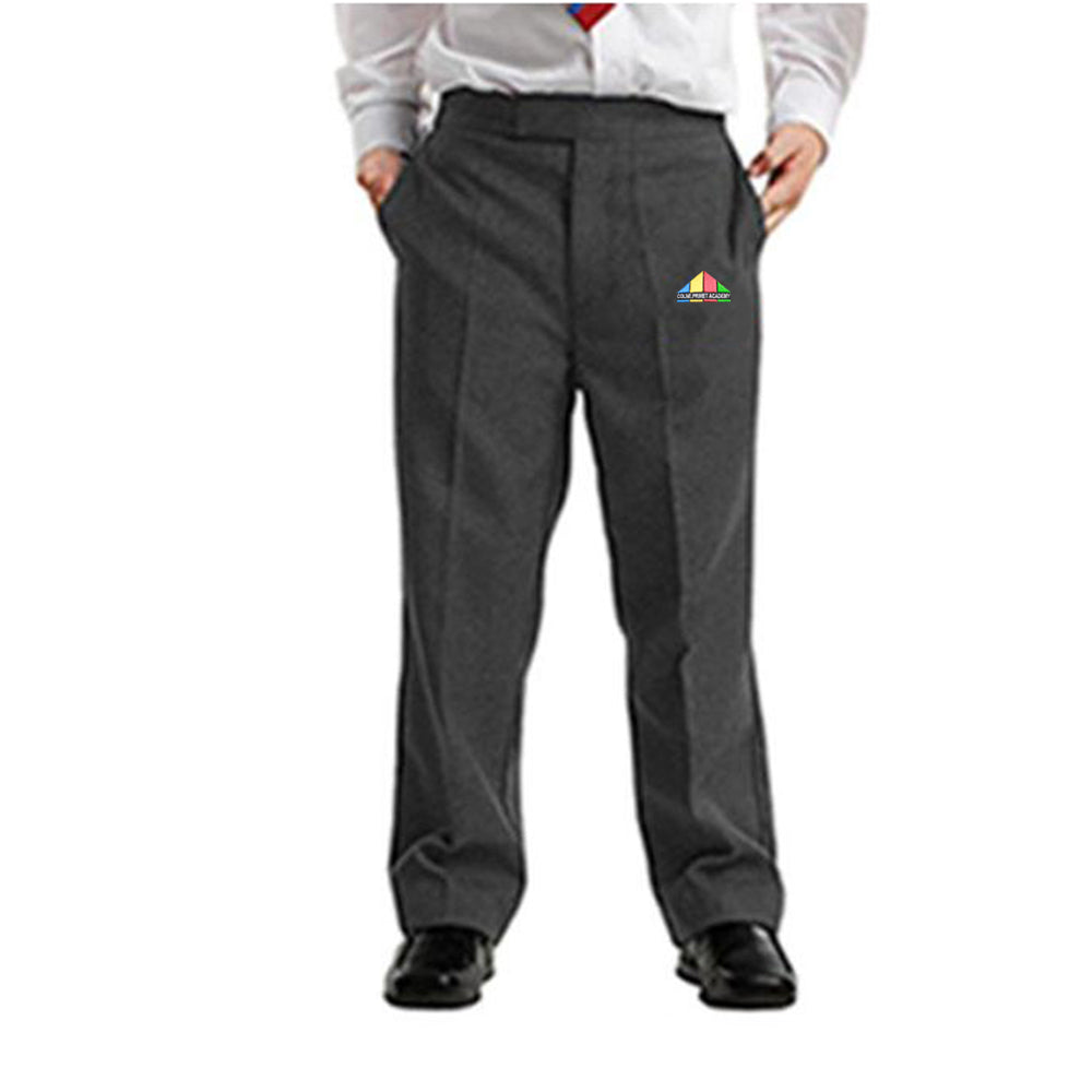 Boys Grey Sturdy Fit Trouser Half Elasticated With Colne Primet Academy Official School