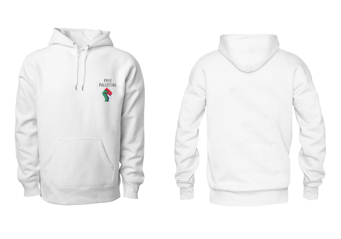 Hoodie With Free Palestine Embroidered Patch