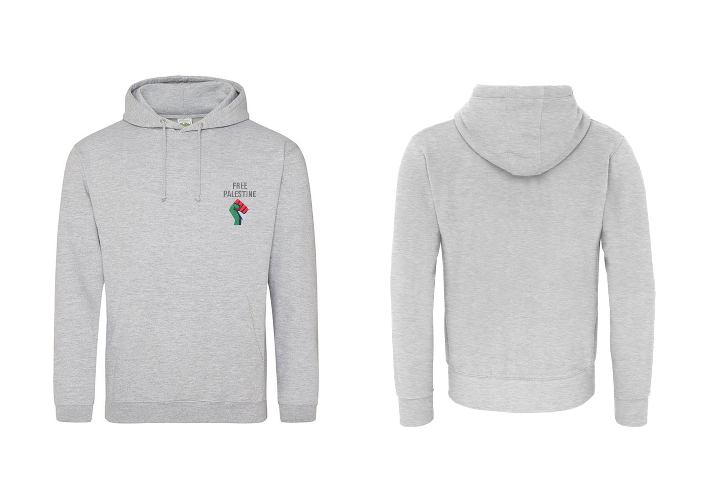 Hoodie With Free Palestine Embroidered Patch