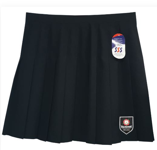 Girls Black Full Pleated Skirt