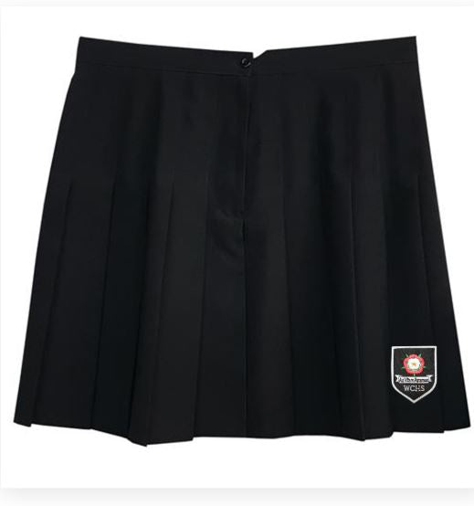 Girls Black Full Pleated Skirt