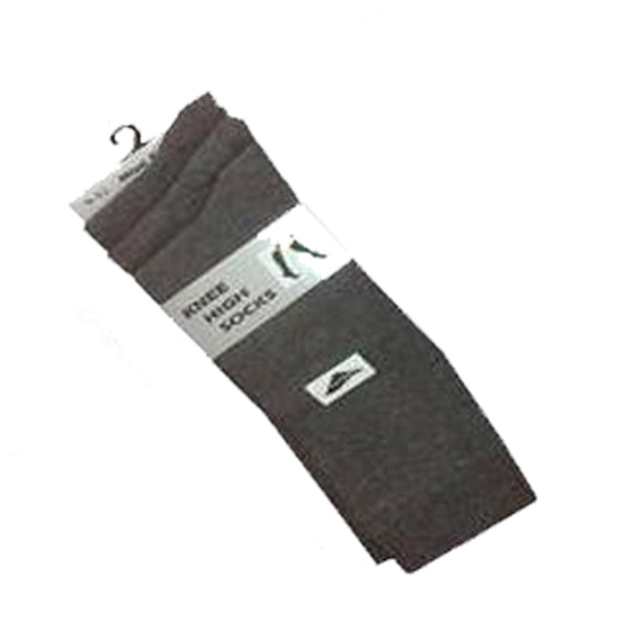 3 Pairs Girls Knee High Socks Grey