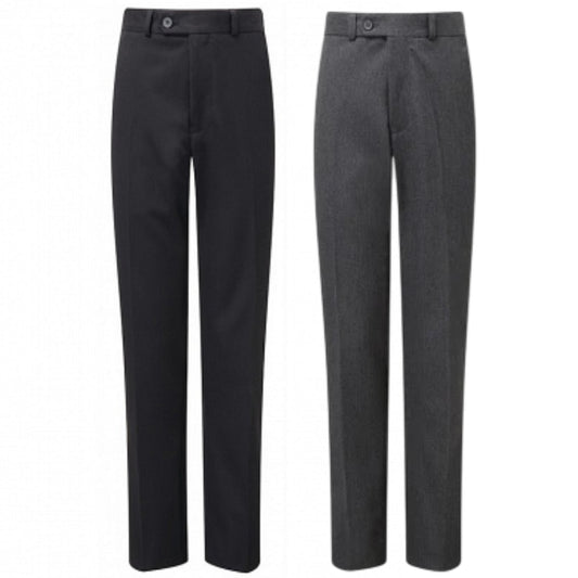 Mens-Boys Slim Fit Trousers Black & Grey