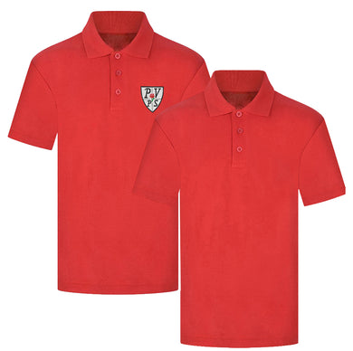 Pendle View Primary Red Polo Shirt