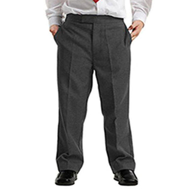 Boys Grey Sturdy Fit Trouser Half Elasticated