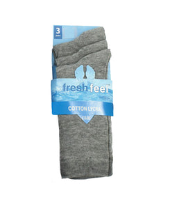 3 Pair Fresh Feel Cotton Lycra Socks