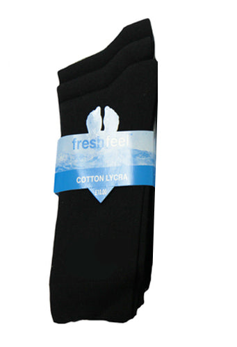 3 Pair Fresh Feel Cotton Lycra Socks