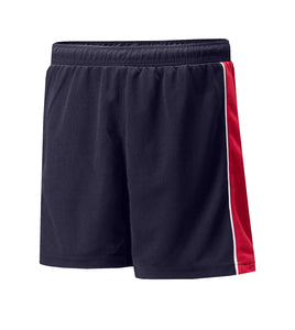Colne Primet PE Shorts Navy/Scarlet/White