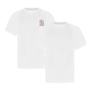 Barrowford  White P.E. Shirt Logo or Plain