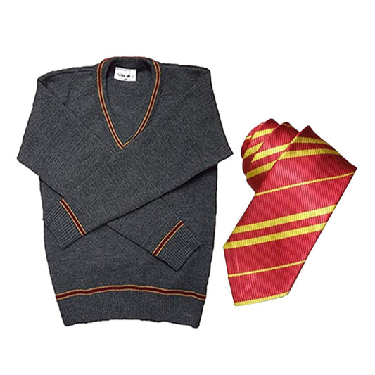 Halloween Magic Wizard School Sweater Jumper + Tie
