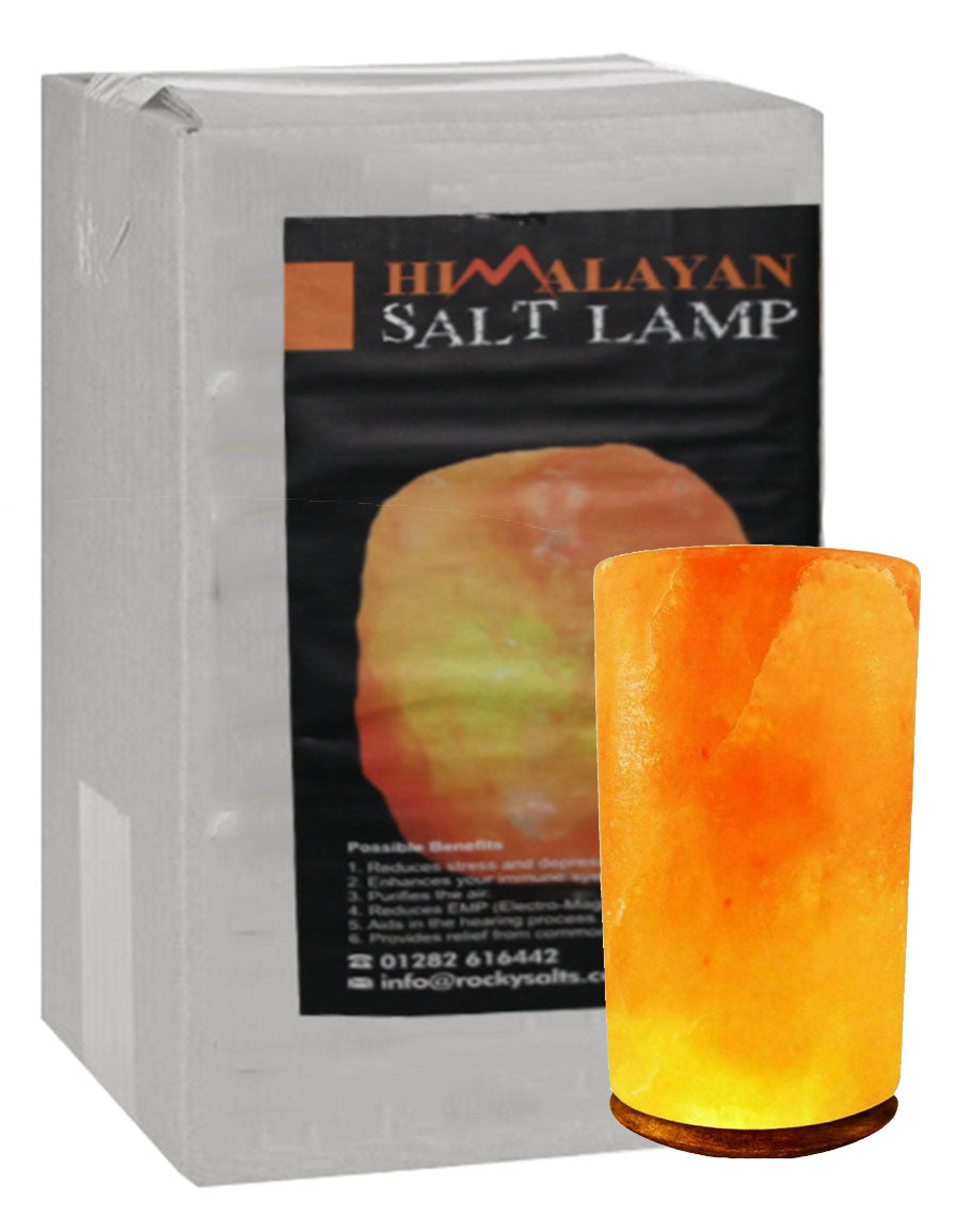 Natural Himalayan Salt Lamp Cylinder Crystal Salt Light Lamp Mother's Day Gift