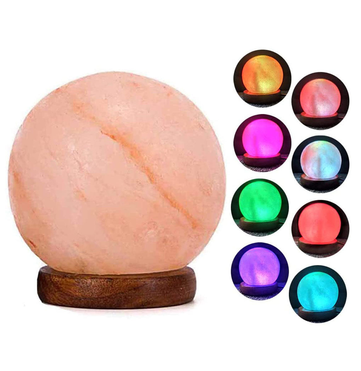 Himalayan Natural Rock Crystal USB Ball Shapes Salt Lamp Mother's Day Gift