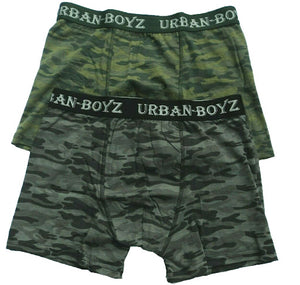 Urban Boys Camouflage Soft Cotton Rich Boxer Shorts