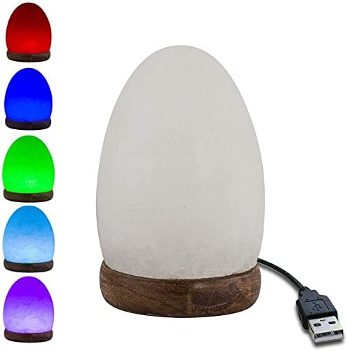 Himalayan Egg Salt Lamp LED Colour Changing USB Crystal Healing Ionizing Mother's Day Gift