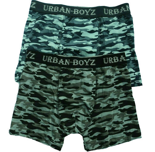 Urban Boys Camouflage Soft Cotton Rich Boxer Shorts