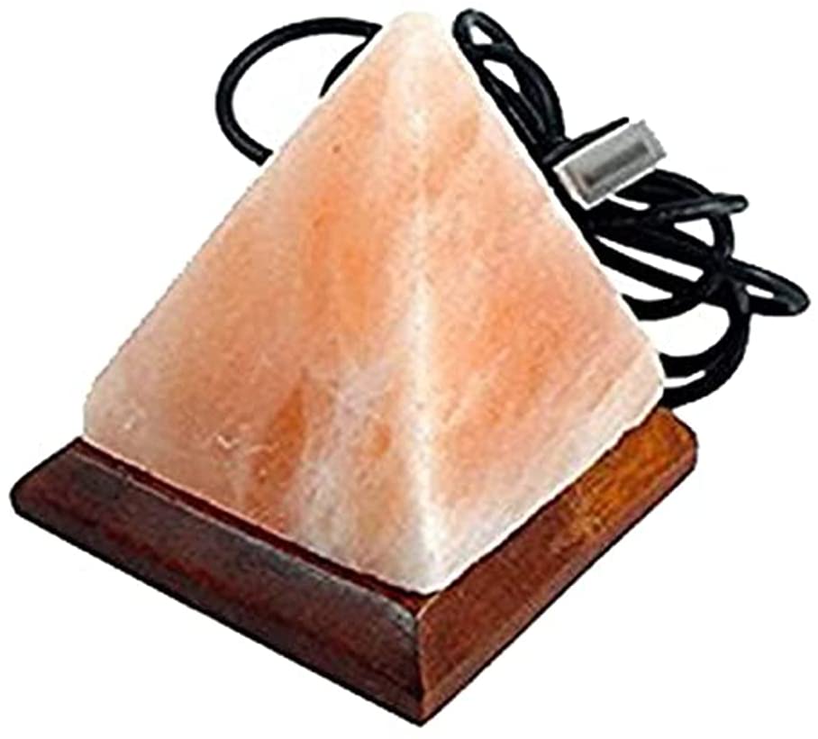 Himalayan Pyramid Salt Lamp USB LED Colour Changing Crystal Healing Ionizing Mother's Day Gift