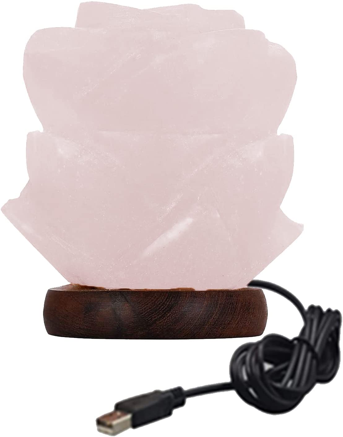 Himalayan Flower Salt Lamp USB LED Colour Changing Crystal Healing Ionizing Mother's Day Gift