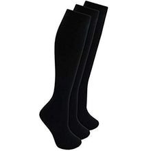 3 Pairs Boys Knee High Socks White Black Grey & Red