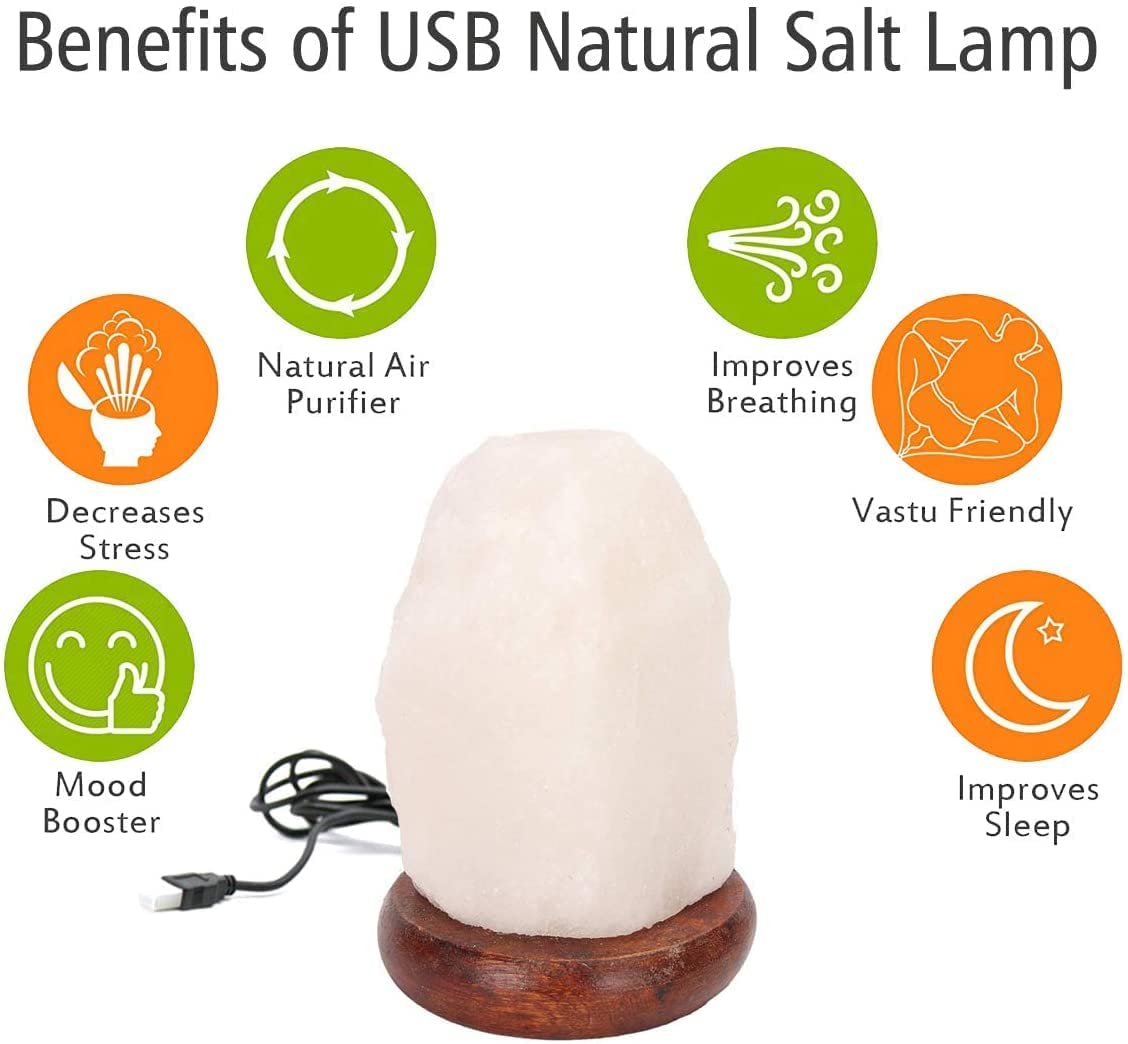 Himalayan Natural USB LED Colour Changing Night Light Salt Lamp Mother's Day Gift