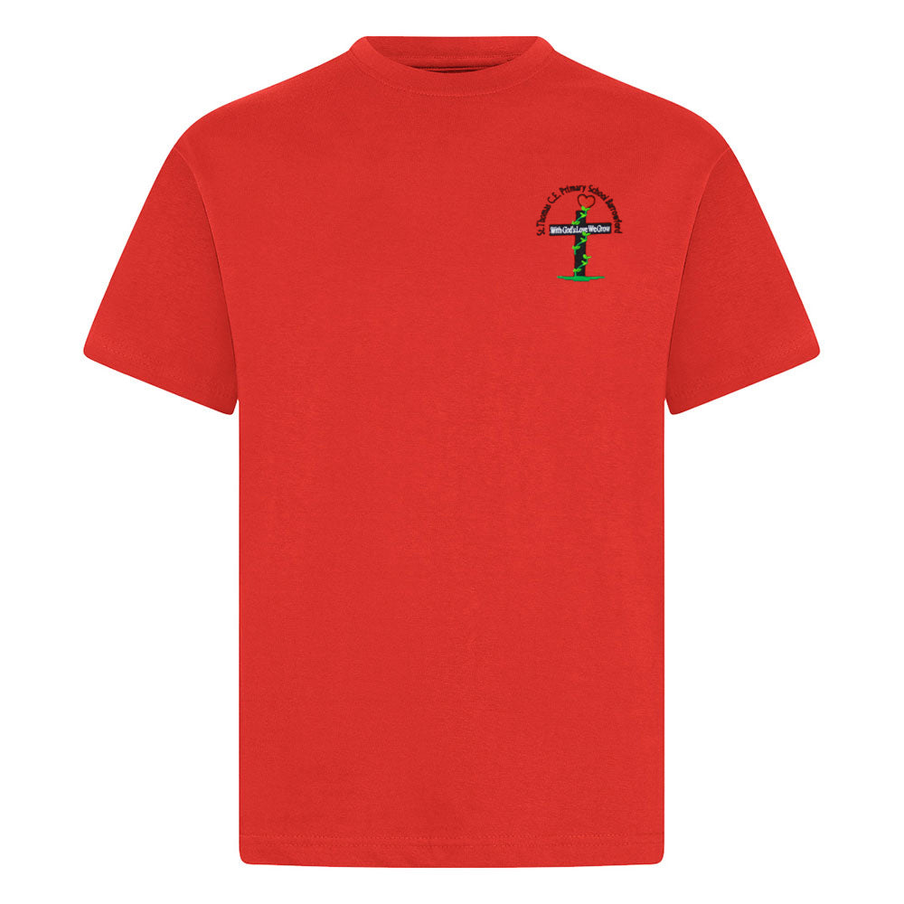 St Thomas Red PE Shirt