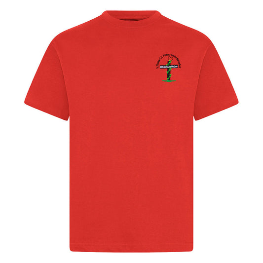 St Thomas Red PE Shirt