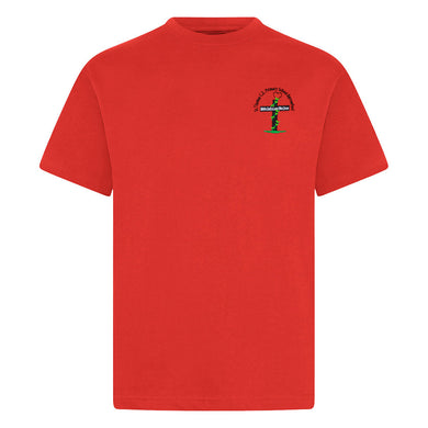 St Thomas Red PE Shirt
