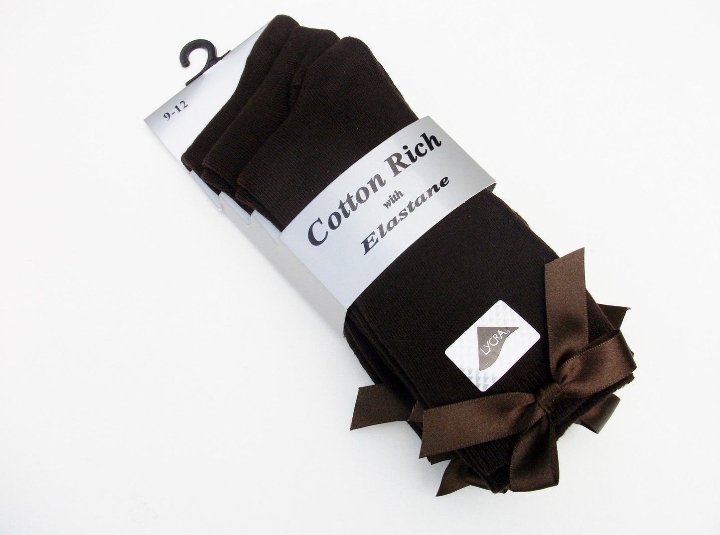 3 x Pairs Girls Ankle Socks With a Bow Cotton Rich