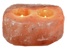 Himalayan Rock Salt Double Tea Light Candle Holder Natural Light Lamp Mother's Day Gift