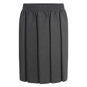 Box Pleated Skirt Fully Elasticated Black Or Grey