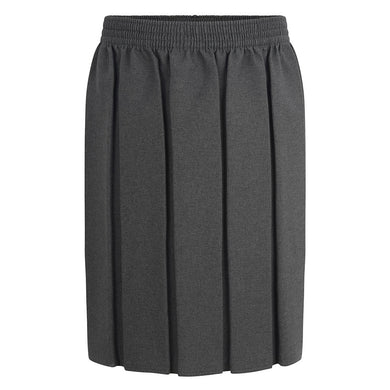 Grey Box Pleated Skirt Fully Elasticated