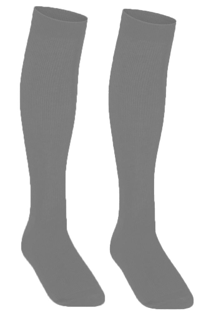 3 Pairs Knee High Socks Black Grey & White