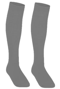 3 Pairs Knee High Socks Grey & White