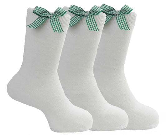 3 Pair Gingham Ankle Socks