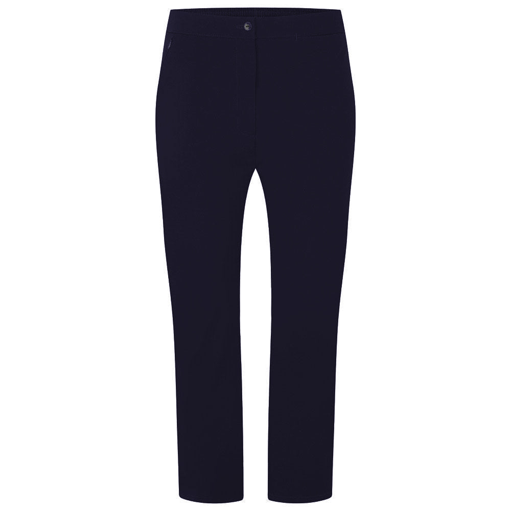Girls Navy Sturdy Fit Half Elasticated Trouser