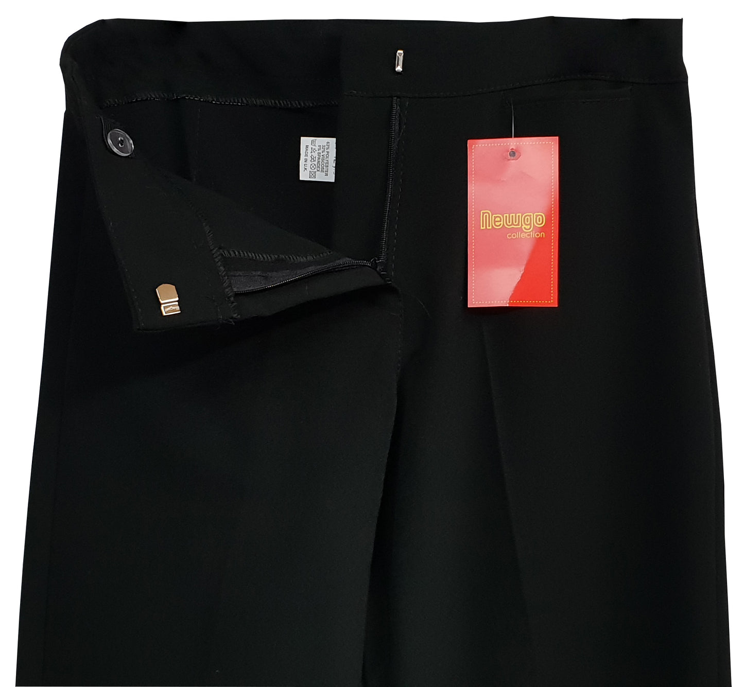 Regular Fit Girls Black Trouser With Adjusters