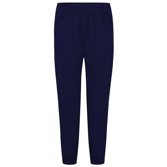 Plain Fleece PE Tracksuit Bottoms Navy & Black