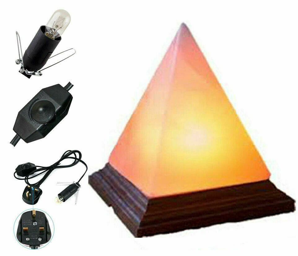 Himalayan Salt Pyramid Triangle Shape Crystal Rock Salt Lamp Mother's Day Gift