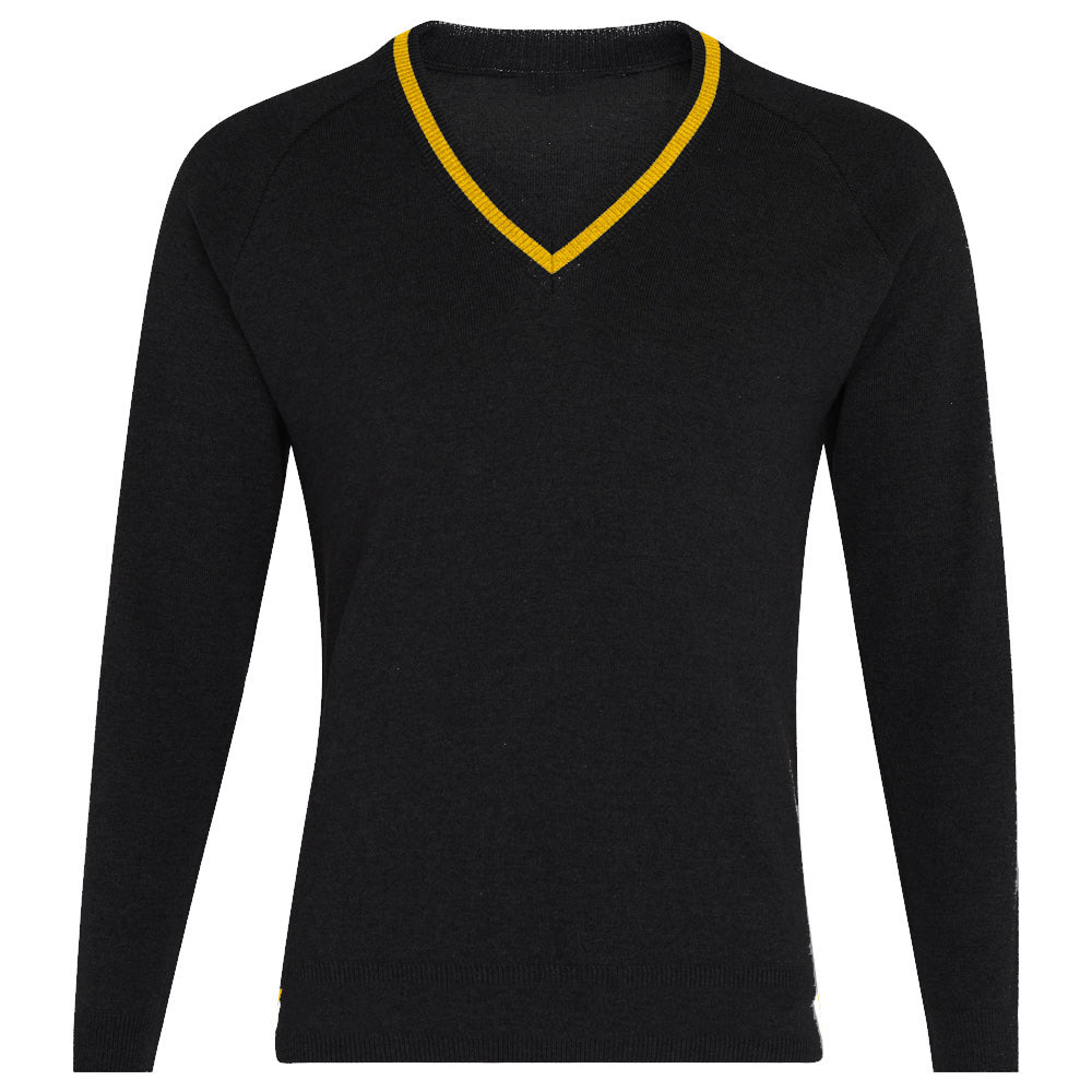 Park High V Neck Jumper 100% Cotton