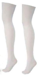 Over The Knee Socks White & Grey