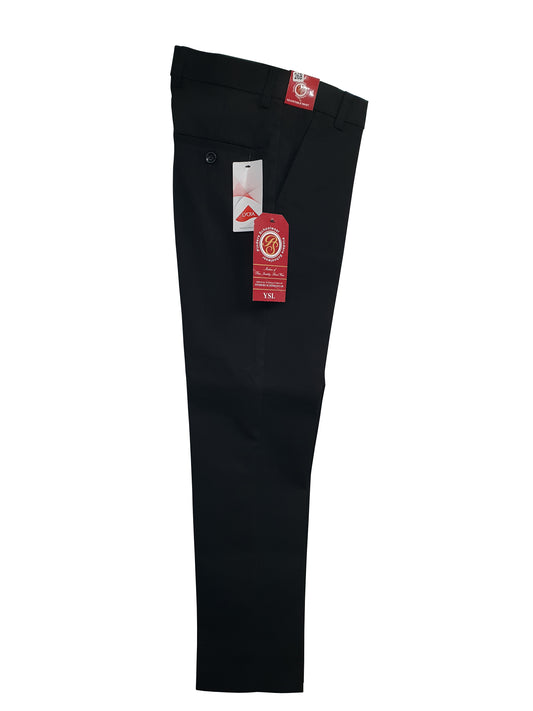 Youths-Mens Black Super Skinny Stretch Lycra Fit Trouser