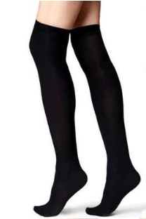 Over The Knee Socks Black & Grey