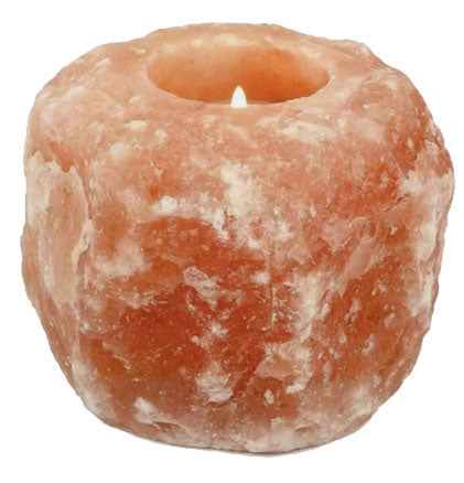 Natural Himalayan Single Salt Tea-Light Crystal Candle Holder Mother's Day Gift