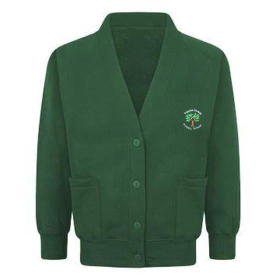 Trawden Forest Primary Cardigan Green