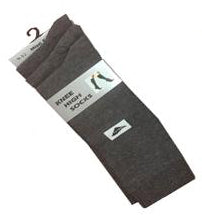 3 Pairs Girls Knee High Socks White & Grey