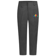 Boys Grey Sturdy Fit Trouser Half Elasticated With Colne Primet Academy Official School