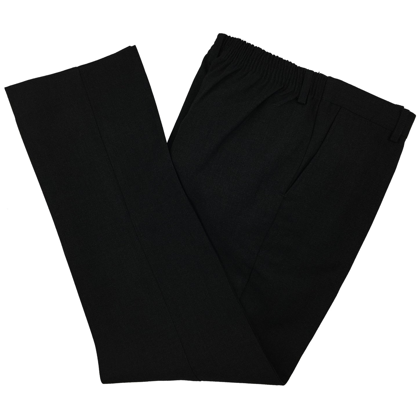 Girls Black Sturdy Fit Trouser Half Elasticated