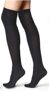 Over The Knee Socks Black Grey & Navy