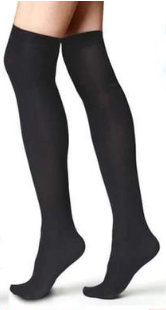 Over The Knee Socks Black, Grey, Green & White