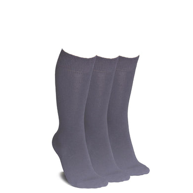 3 Pairs Knee High Socks Grey